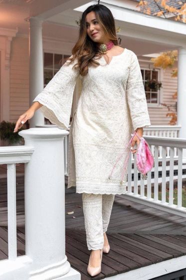 white palazzo salwar kameez