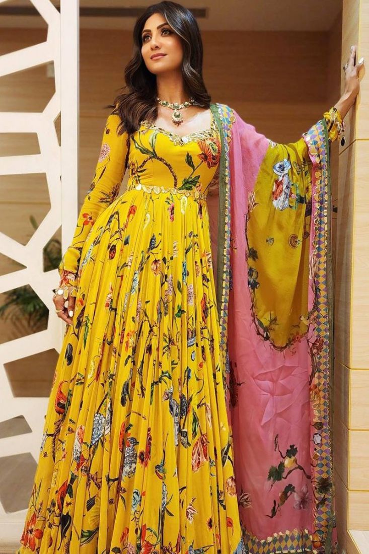 Party Wear , Wedding Wear Silk Shilpa Shetty Bt169 Bollnywood Inspired  Maroon Lehenga at Rs 3199 in Kolkata