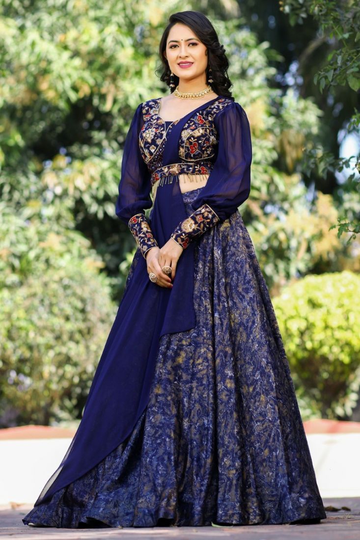 Heavy Georgette With Heavy 9mm Embroidery Satara Work With Can Can Lehenga  Choli – Prititrendz