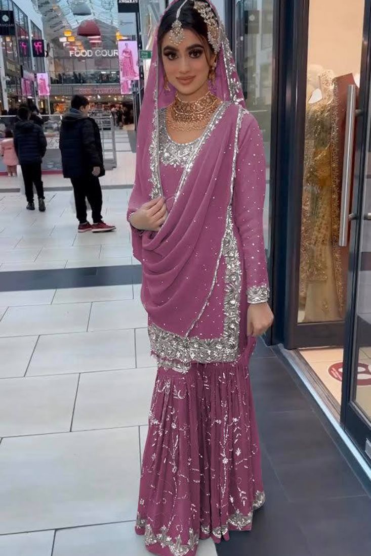 Gharara top dupatta style