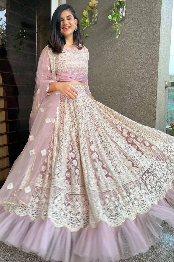 RATE: 1199+ship Online payment only RUFFLE SPECIAL LEHENGHA WITH DESIGNER  FLOWER PRINTED RUFFLE LEHENGA CHOLI WITH DUPATTA*_ *FABRIC... | Instagram