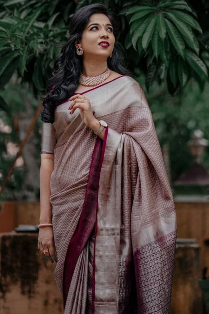 Buy VAIRAGEE Maroon & Silver-Toned Embellished Sequinned Pure Georgette  Saree | Inditrunk | USA