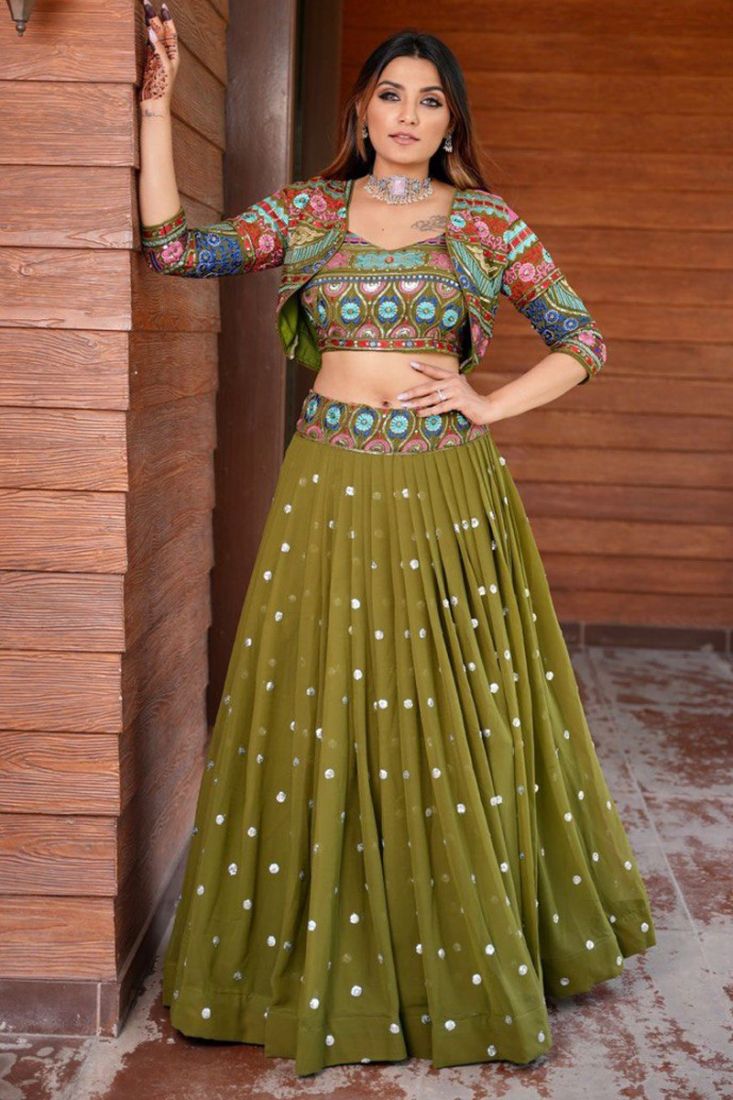 15 Crop Top Lehenga for Women to Create a Style Statement