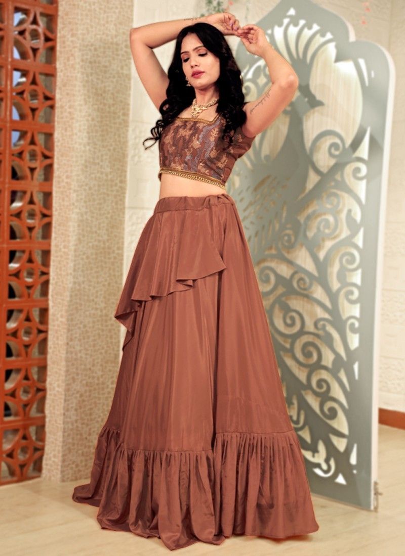 Party Wear Ladies Embroidered Net Ruffle Lehenga Choli, 2.3 Meter at Rs  2150 in Mohali